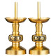Candlestick, candle, household incense burner, pure brass, Buddhist utensils