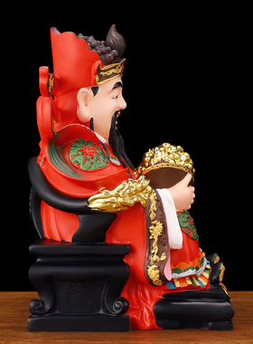 财神爷佛像家用招财供奉树脂摆件