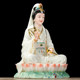 White marble Guanyin Bodhisattva Buddha statue Nanhai Guanyin home Buddhist hall worship real body ornaments Buddhist tools office