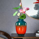 New Chinese style copper color antique pure brass winter melon vase high-end dry flower vase home decoration jade net vase