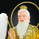 Home dedicated to the statue of the founder of the Sanqing Dynasty, imitation copper color, Taishang Laojun, resin moral god, painted desktop ornaments