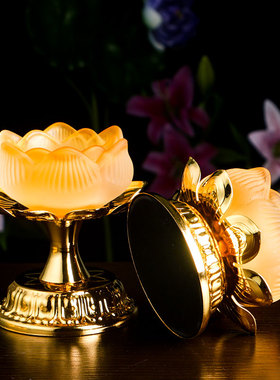 琉璃灯座蜡烛台摆件佛具用品