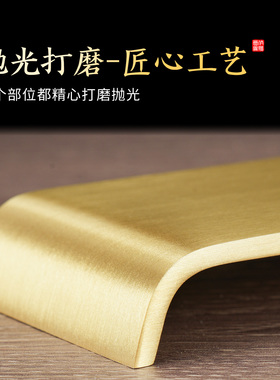 纯黄铜供杯供台套装佛前酒杯底座财神爷仙家贡台光身神台家用佛具