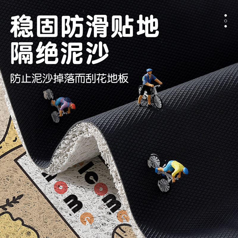 丝圈脚垫pvc室外卡通进门加厚地毯入门地垫2024新款家用玄关门垫-图1