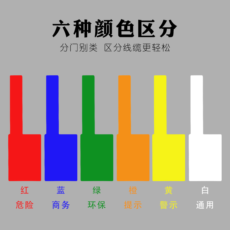 网线标签彩色网络数据线通信机房电线贴纸可手写防水防撕标识牌记号分类标签不干胶a4线缆标签打印纸刀型标签 - 图1