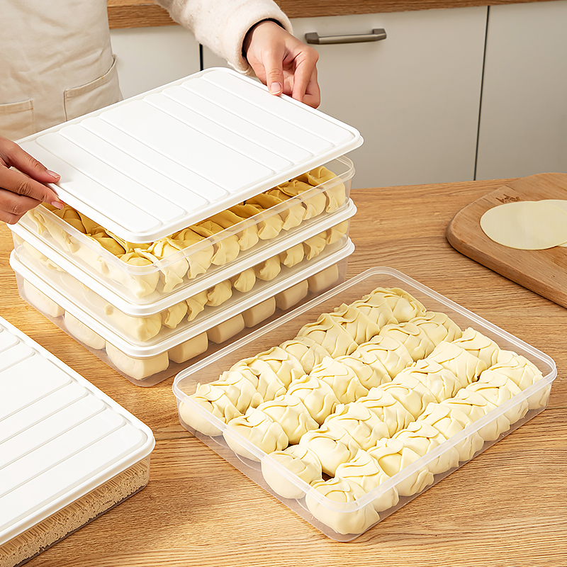 饺子收纳盒冰箱用食品级饺子盒专用馄饨水饺速冻盒包子馒头保鲜盒 - 图3