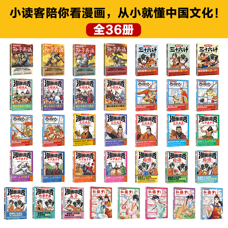 漫画讲透系列36册全集任选 漫画讲透三国演义红楼梦西游记资治通鉴孙子兵法下五千年三十六计国学智慧论语中庸知行合一 华杉读客 - 图1