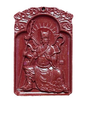 朱砂吴遂大将军吊坠紫金砂男女款本命蛇年挂件方牌项链手机链