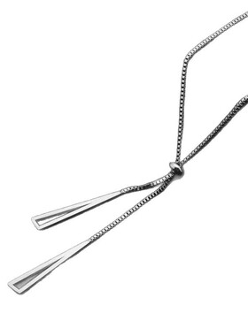 极简三角形抽拉项链小众设计感配饰秋冬毛衣链穿搭好物