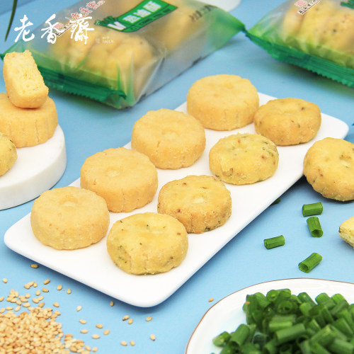 老香斋葱油椒盐酥上海特产老字号春节年货伴手礼休闲零食小吃饼干 - 图1