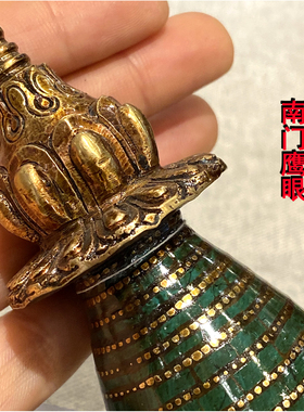 尼泊尔纯铜嘎当塔绿松石噶当塔