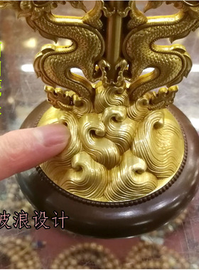 精工纯铜准提宝镜吉祥摆件