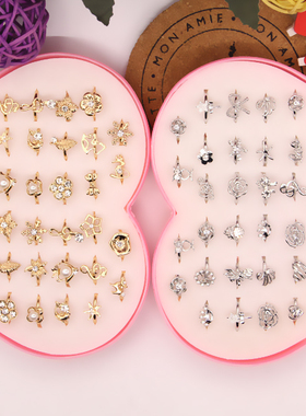 韩版小女孩配饰品镶钻儿童戒指环