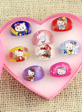 儿童卡通可爱小戒指公主玩具盒装