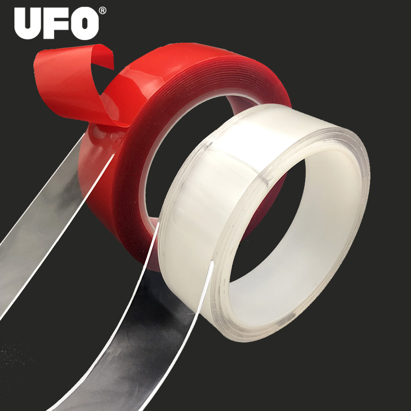 贴对联无痕纳米双面胶神奇无痕胶带不留痕防水透明纳米胶带车用耐高温重复魔力贴强力双面胶 - 图2