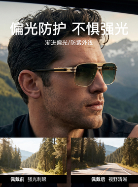 德国BENYWOODS伸缩钛架太阳镜男
