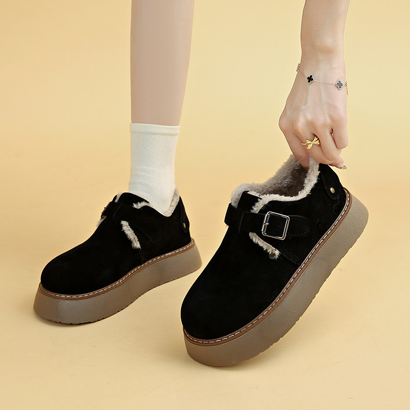 老北京布鞋女黑色棉鞋2025新款冬季孕妇防滑加绒一脚蹬妈妈勃肯鞋,淘宝优惠券,粉丝福利购,淘宝优惠卷