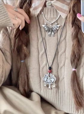 森系木圈新中式民族风项链女