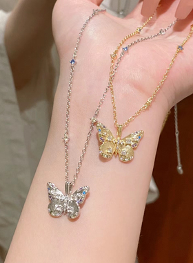 纯银蝴蝶项链2024新款