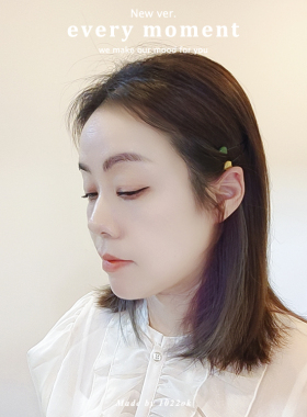 小波浪彩色装饰迷你爱心一字夹
