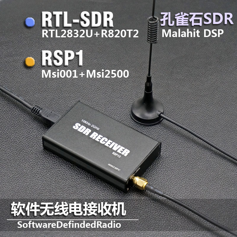 全波段软件无线电RTL-SDR RTL2832U+R820T2 接收机 航空短波宽频 - 图1