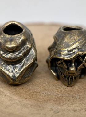 创意辛新款霸气骷髅黑客刀坠EDC伞绳坠推牌坠弹弓坠DIY无绳单吊坠