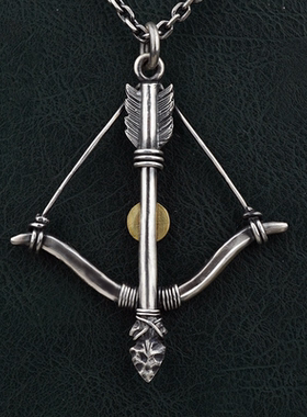 纳瓦霍弓箭吊坠铜镀泰银