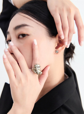 史努比欧拉夫戒指可爱甜美简约百搭潮流卡通创意个性指环送好友