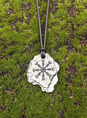 创意新款北欧神话维京符文复古男士配饰项链饰品