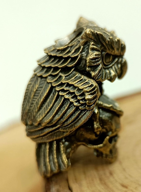 猫头鹰骷髅猎骷者刀坠EDC伞绳坠