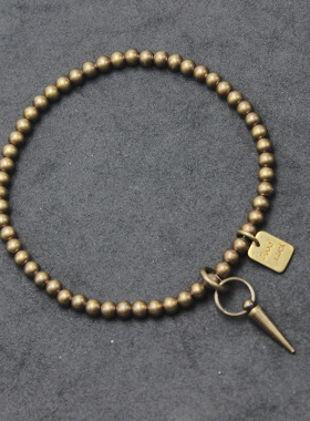 极细纯铜手链男个性黄铜手串女