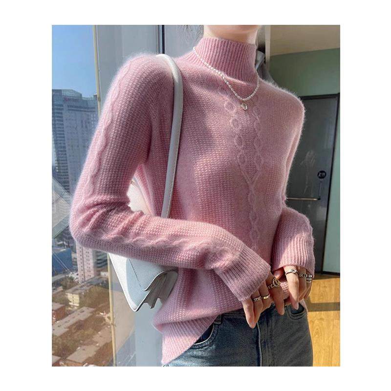 半高领宽松毛衣女2025年新款秋冬纯色短款针织衫套头内搭打底衫厚,淘宝优惠券,粉丝福利购,淘宝优惠卷