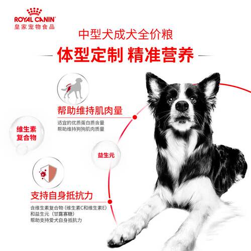 皇家狗粮中型犬成犬粮4kg*4包15KG+1KG萨摩耶德牧松狮边境M25通用 - 图2