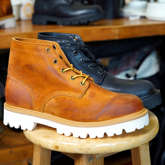 us囚徒系列伞兵靴英国CFS反绒皮复古固特异工艺阿美咔叽工装靴男