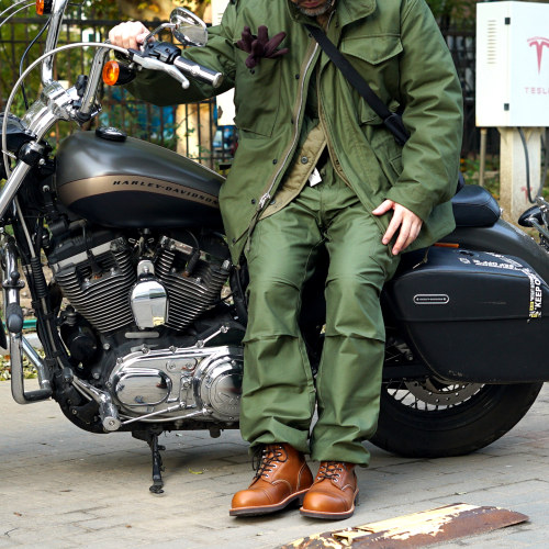 经典百搭潮复古手工固特异工艺8111伞兵靴男工装靴休闲机车马丁靴 - 图0