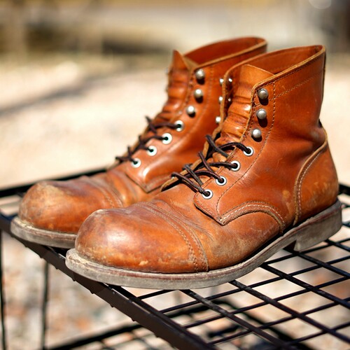 经典百搭潮复古手工固特异工艺8111伞兵靴男工装靴休闲机车马丁靴 - 图3