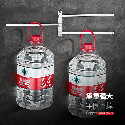 旋转毛巾架全铜卫生间壁挂式轻奢活动免打孔毛巾杆浴室三层毛巾挂 - 图2