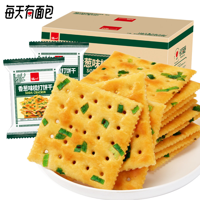 泓一香葱苏打咸味饼干早餐整箱