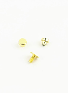 箱包皮具五金配件 皮包合金平面脚钉 圆形钉手袋螺丝脚钉直径6mm