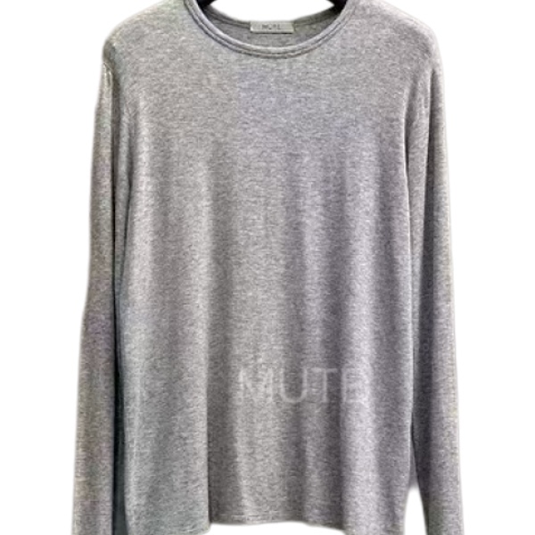 现~2025秋季新女芯宝韩国代购MUTE简约基础款纯色宽松长袖打底T恤 - 图3