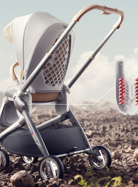 BeBebus art+艺术家pro 护脊舒适婴儿车