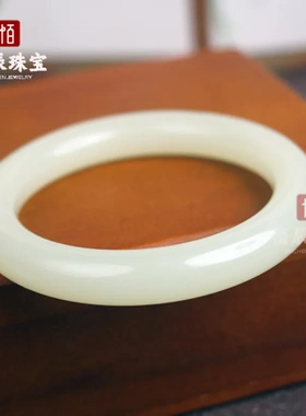 抗摔圆条仿手镯外蒙料白色树脂胖圆条粗防弹和田玉乳化玻璃