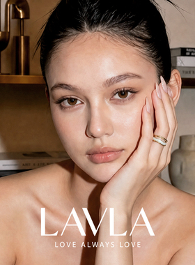 LAVLA轻奢金色波浪开口女戒