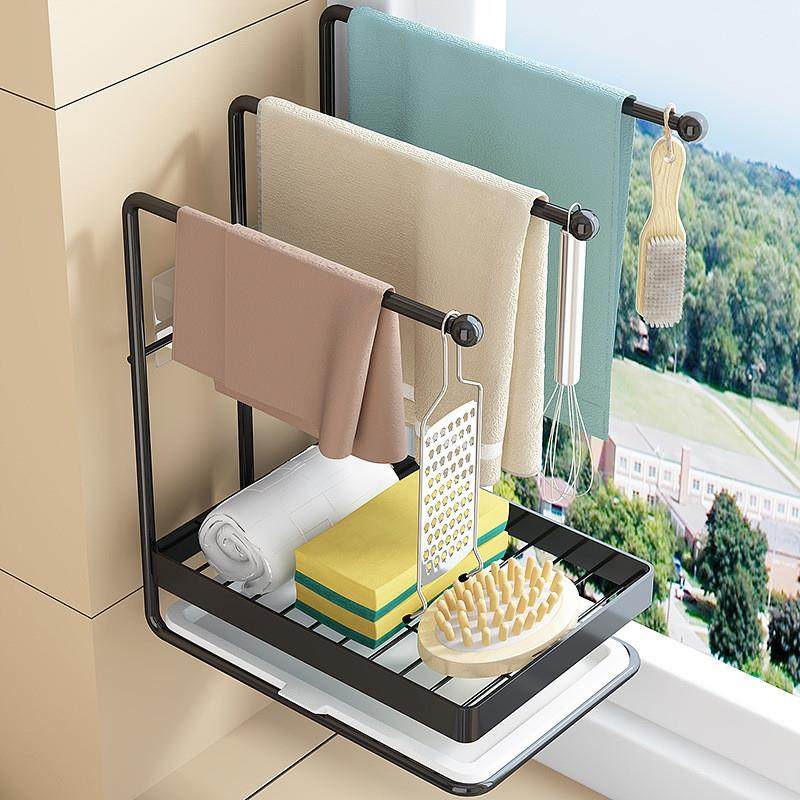 挂壁抹布沥水收纳置物架厨房用品家用水槽各种神器大全挂架子毛巾,淘宝优惠券,粉丝福利购,淘宝优惠卷