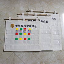 Waterproof Canvas Nursery School Morning Check Card Bag Transparent Bag Double Layer Health Card Sheet Bag Attendance Morning Check Card