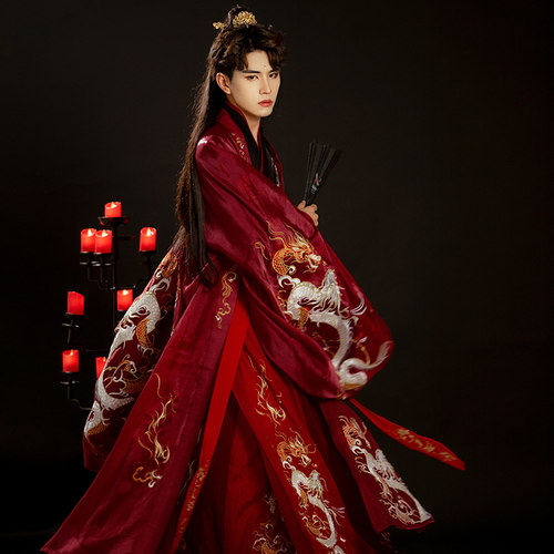 如梦霓裳烛龙神都夜行录联名汉服男装重工交领十二破裙龙纹春秋 - 图1