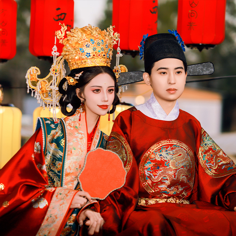 【如梦霓裳丨诉衷情】原创汉服明制婚服男女西塘汉服文化周走秀款 - 图3