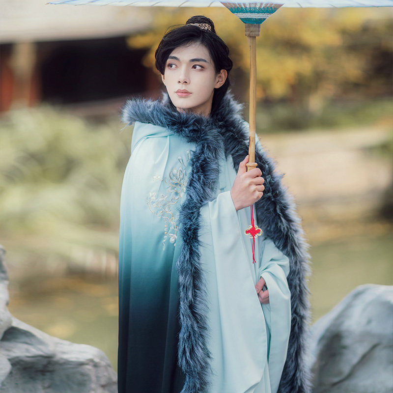 如梦霓裳龙傲天原创汉服秋冬斗篷 如梦霓裳民族服装/舞台装