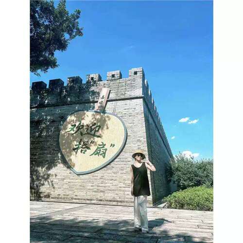 超大号城楼蒲扇装饰定制古镇街区打卡夏季清凉布置城门楼美陈道具 - 图2