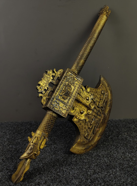 古玩纯铜斧头摆件铜斧子铜器家居装饰工艺品铜斧斧头礼品大号